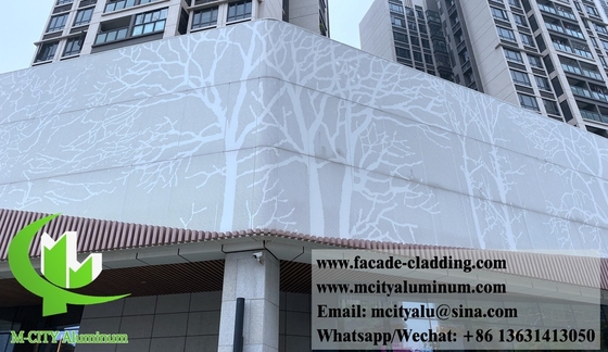 Antióxido fachadas metálicas perforadas paneles de revestimiento de aluminio proveedor en China