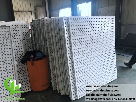fachada metálica antirruda perforada revestimiento sólido de aluminio revestimiento metálico en polvo