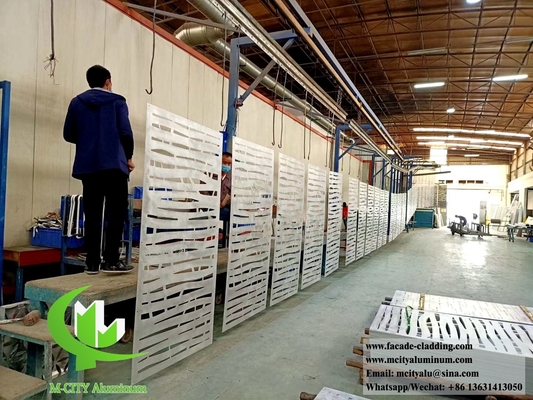 3D forma fachadas de aluminio pantalla metálica revestimiento de pared de aluminio en polvo