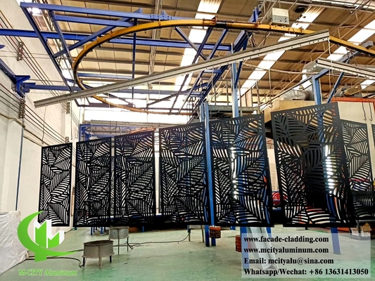 Revestimiento metálico fachadas de aluminio pantalla metálica para revestimiento de paredes en polvo recubierto de negro