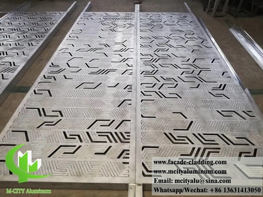 Hojas de aluminio cortadas con láser para revestimiento de paredes, fachadas, paneles metálicos huecos