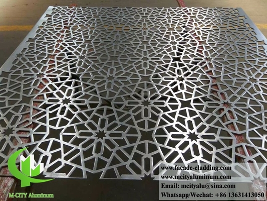 Pantalla de aluminio perforada cortada por láser/para cercas, fachadas, revestimientos decorativos