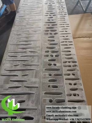 Corte externo por láser Revestimiento metálico perforado fachadas de aluminio para decoración arquitectónica de edificios