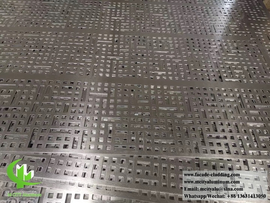 Revestimiento de metal perforado con láminas de aluminio, revestimiento de corte láser hueco para fachadas de edificios