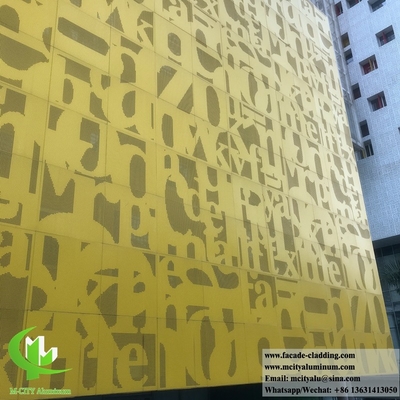 Películas de metal perforadas para revestimiento de paredes de paneles de aluminio sólido para fachadas