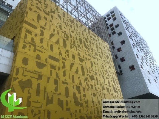 Panel decorativo de aluminio perforado con revestimiento metálico para revestimiento de paredes de aluminio sólido