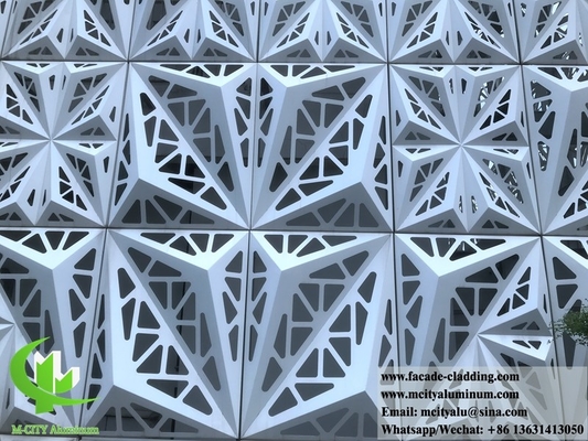 3D forma hueco panel decorativo de aluminio revestimiento sólido de chapa de aluminio