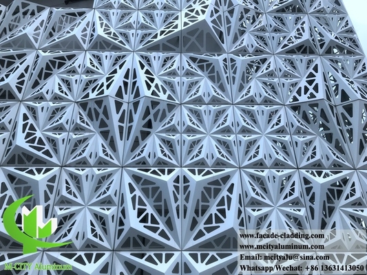 Plancha de metal de forma 3D para revestimiento de paredes pantalla de metal para fachadas de edificios de aluminio duradero