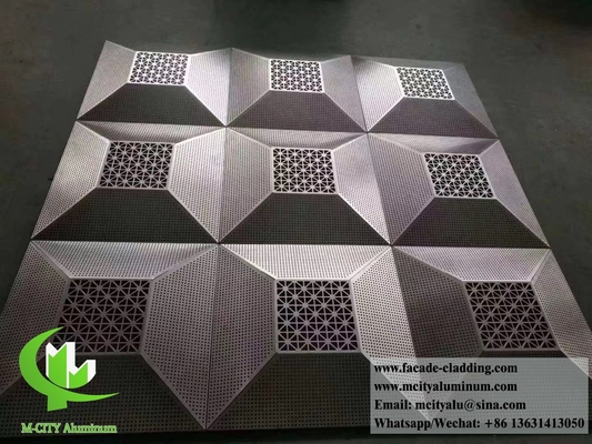 Cortar con láser paneles de aluminio con revestimiento metálico para la decoración de revestimientos de paredes de pantallas