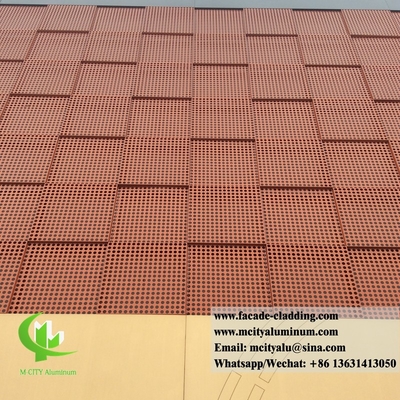 Panel de revestimiento metálico fachadas de aluminio perforación con agujeros redondos Proveedor en Guangzhou