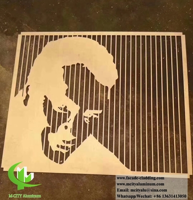 Perforación por corte láser de chapa de aluminio de pantalla metálica para decoración de edificios