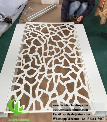 Pantalla de aluminio para cercas de jardín con diseño de corte por láser