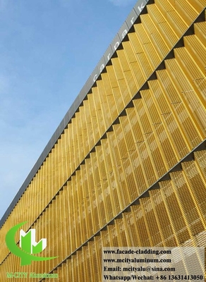 Panes de aluminio de perforación para revestimiento de paredes con pantalla metálica interior