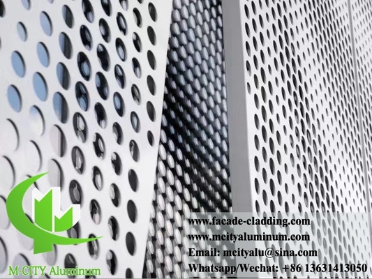 panel de fachada con revestimiento de aluminio perforado de 3 mm de espesor 1 m x 2 m plegado