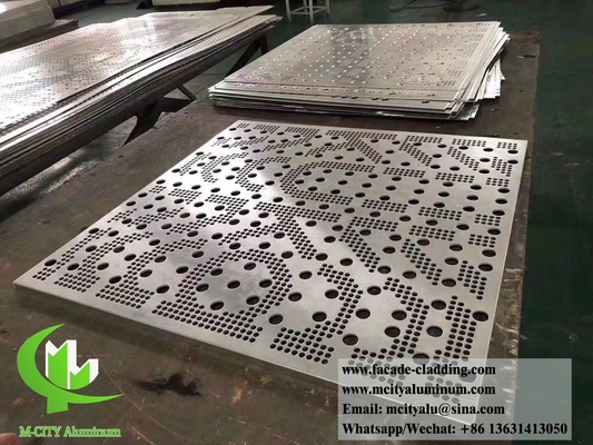 Panel decorativo de aluminio de pantalla metálica cortada por láser para fachadas de revestimiento de paredes