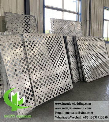 Hoja de aluminio de pantalla metálica perforada para revestimiento de fachadas de edificios de 3 mm de espesor