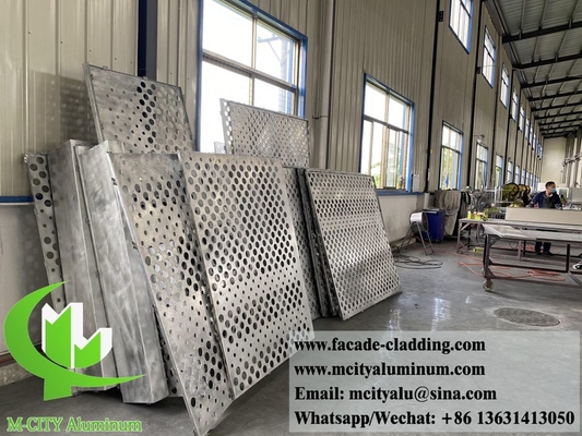 Hoja de aluminio de pantalla metálica perforada para revestimiento de fachadas de edificios de 3 mm de espesor