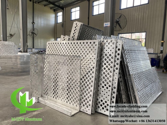 panel de fachada con revestimiento de aluminio perforado de 3 mm de espesor 1 m x 2 m plegado