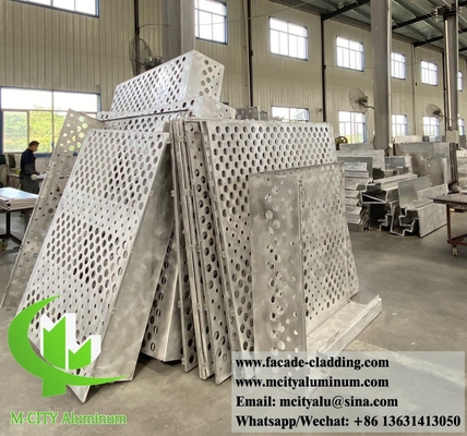 panel de fachada con revestimiento de aluminio perforado de 3 mm de espesor 1 m x 2 m plegado