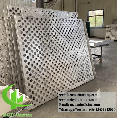 Paneles de aluminio perforados para revestimiento de paredes con pantalla metálica decorativa