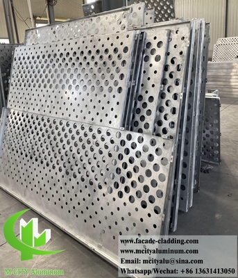Hoja de aluminio de pantalla metálica perforada para revestimiento de fachadas de edificios de 3 mm de espesor