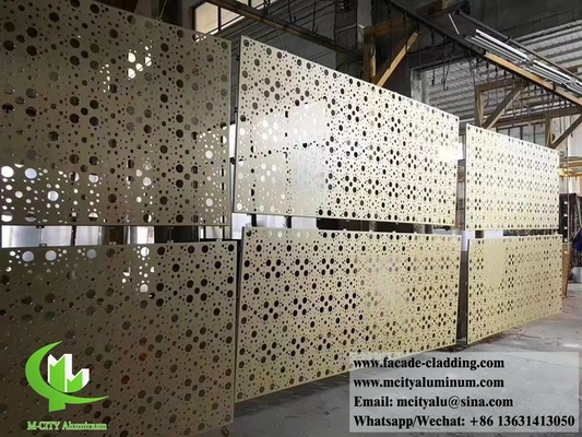 Panel decorativo de aluminio de pantalla metálica cortada por láser para fachadas de revestimiento de paredes