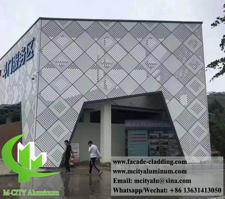Películas de aluminio perforadas para revestimiento de paredes exteriores