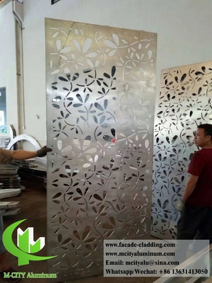 Paneles de aluminio de pantalla metálica decorativa para decoración de edificios, recubiertos en polvo