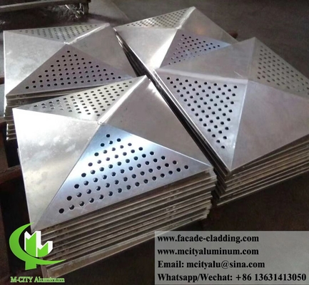 Paneles de aluminio perforados para revestimiento de paredes con pantalla metálica decorativa