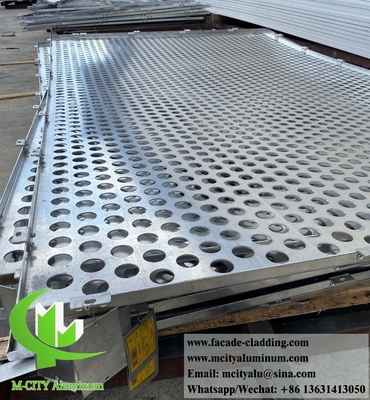 Paneles de aluminio perforados para revestimiento de paredes con pantalla metálica decorativa