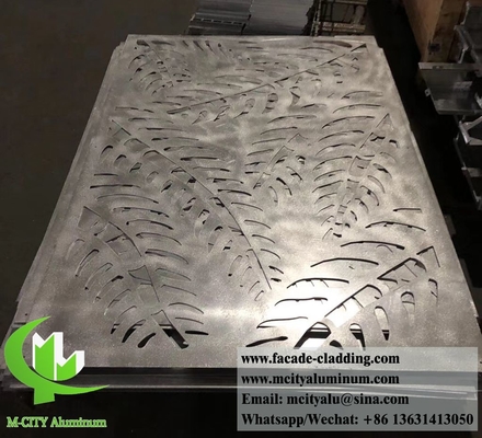 Pantalla decorativa tallada en CNC con patrones huecos de aluminio antióxido