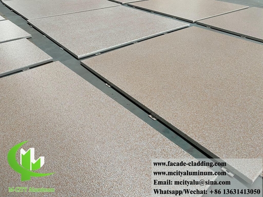 Panel de revestimiento de pared sólido de chapa de aluminio de color piedra para fachada duradero para el exterior