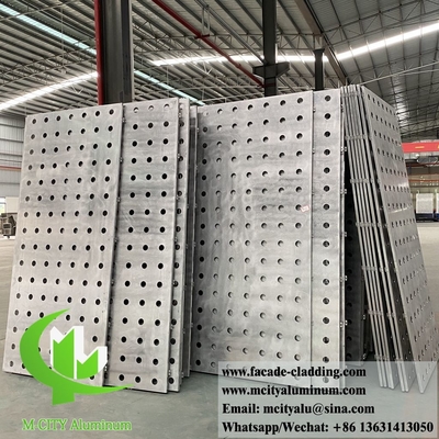 Las fachadas metálicas personalizadas con láminas de revestimiento de aluminio con patrón de agujeros redondos