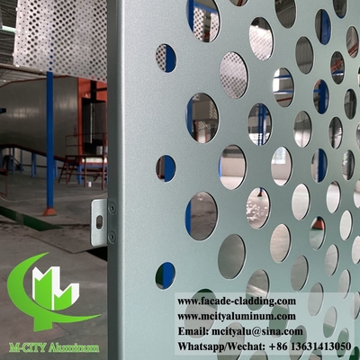 Arquitectura revestimiento perforado de metal fachadas de aluminio revestimiento duradero PVDF