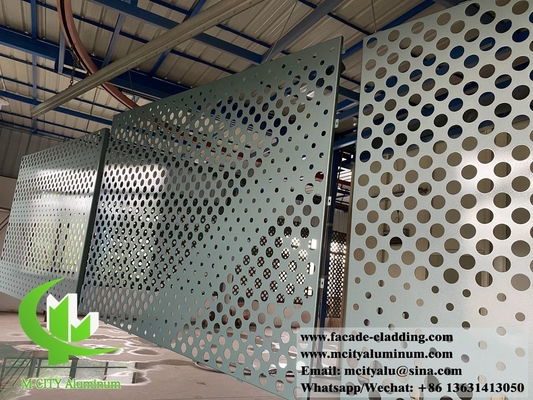 Arquitectura revestimiento perforado de metal fachadas de aluminio revestimiento duradero PVDF