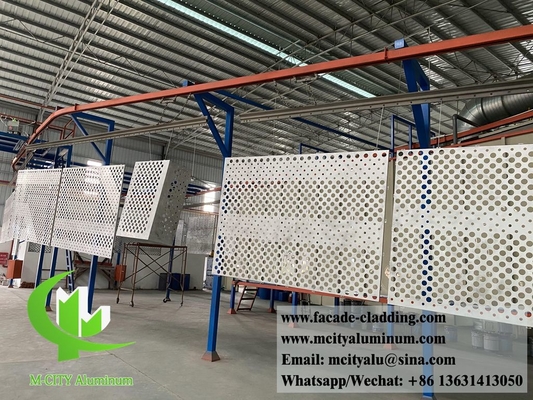 Arquitectura revestimiento perforado de metal fachadas de aluminio revestimiento duradero PVDF