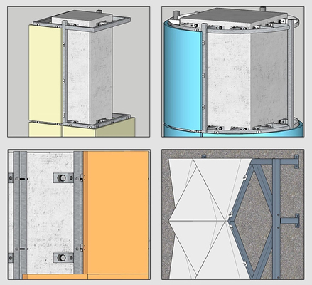 Revestimiento 3D de metal Paneles de aluminio Sistema de fachada de metal Decoración exterior