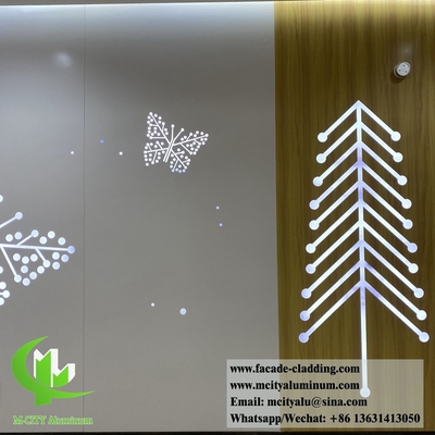 Diseño 3D de fachadas metálicas de chapa de aluminio para decoración de revestimientos de paredes interiores y exteriores
