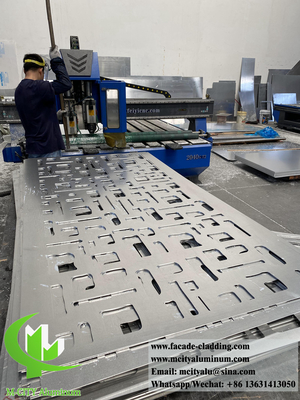 Panes metálicos exteriores fachadas de aluminio sistema de corte CNC patrones decorativos de chapa de metal personalizada