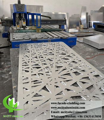 Plancha de aluminio decorativa de pantalla metálica de diseño de árboles para la decoración de barrancos antióxido