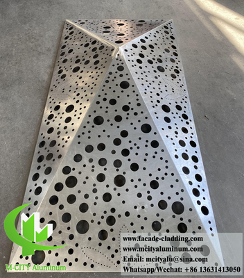 Revestimiento 3D de metal Paneles de aluminio Sistema de fachada de metal Decoración exterior