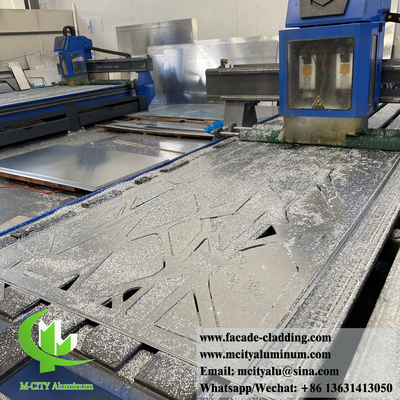 Plancha de aluminio decorativa de pantalla metálica de diseño de árboles para la decoración de barrancos antióxido