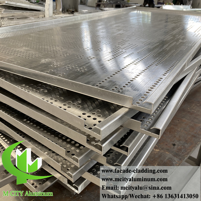 Pantalla metálica perforada fachada revestida de aluminio paneles sólidos chapa metálica con patrones decorativos