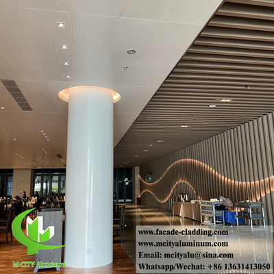 Revestimiento de columnas metálicas de aluminio de 3 mm de espesor en polvo, decoración interior y exterior