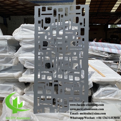 Las fachadas de aluminio cortadas por láser pantalla metálica con patrones decorativos China fábrica