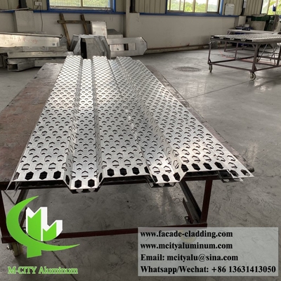 Pantallas de aluminio perforadas de paneles metálicos para revestimiento antióxido de fachadas de paredes de edificios