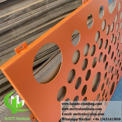 Pantallas de aluminio perforadas de paneles metálicos para revestimiento antióxido de fachadas de paredes de edificios