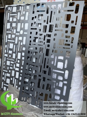 Panel de corte por láser pantalla de metal paneles de aluminio para decoración de edificios de 3 mm resistentes a la roya duraderos