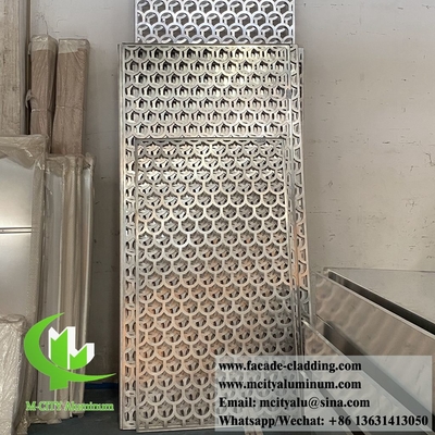 Proyecto de perforación de agujeros redondos con fachada de aluminio y revestimiento de pared de metal