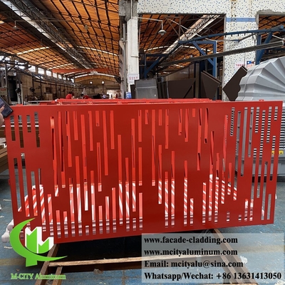 Panel de corte por láser pantalla de metal paneles de aluminio para decoración de edificios de 3 mm resistentes a la roya duraderos